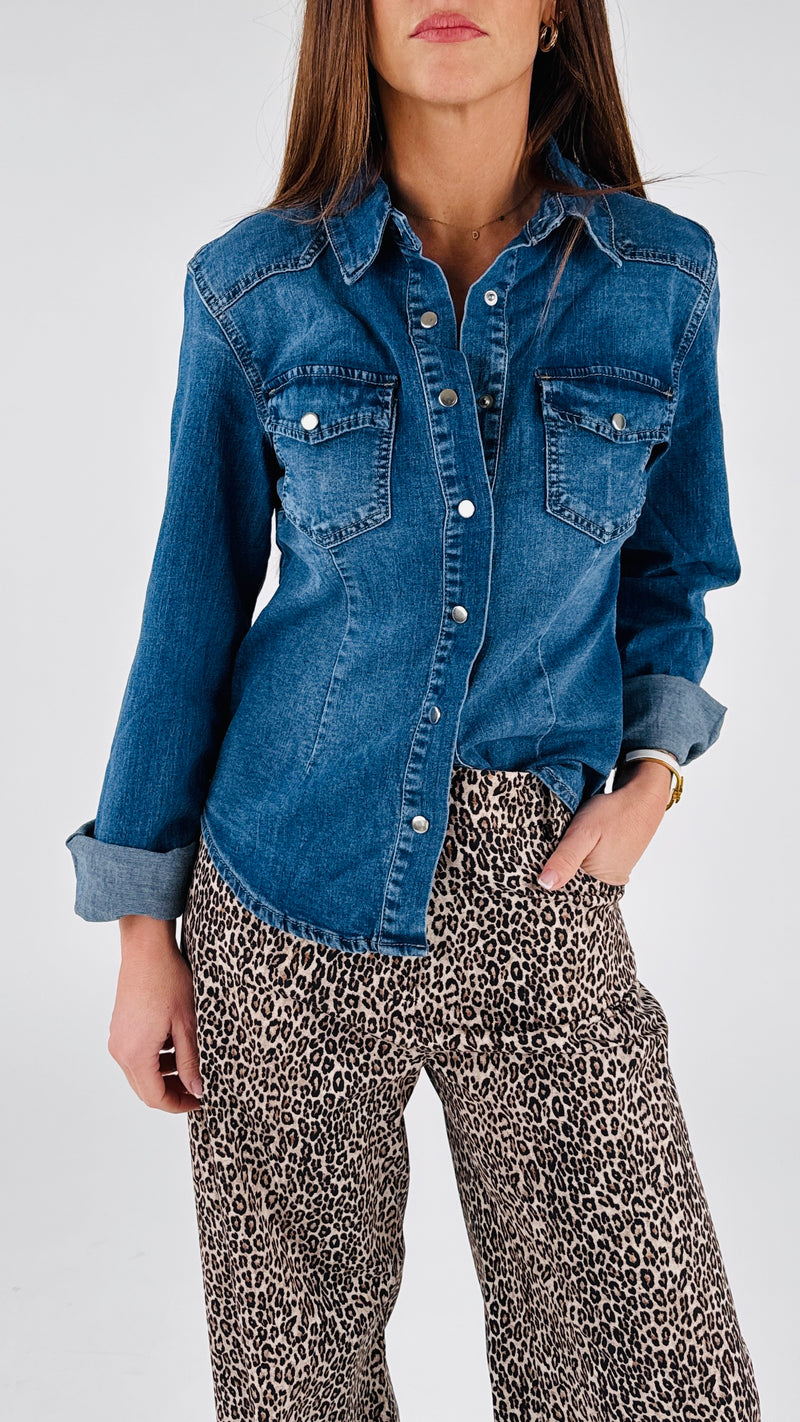 Camicia denim stretch