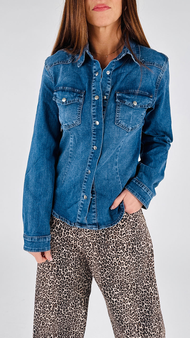 Camicia denim stretch