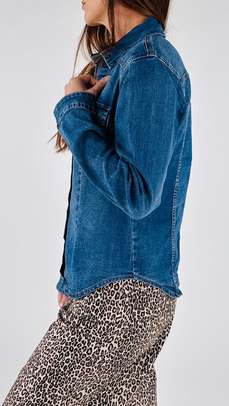 Camicia denim stretch
