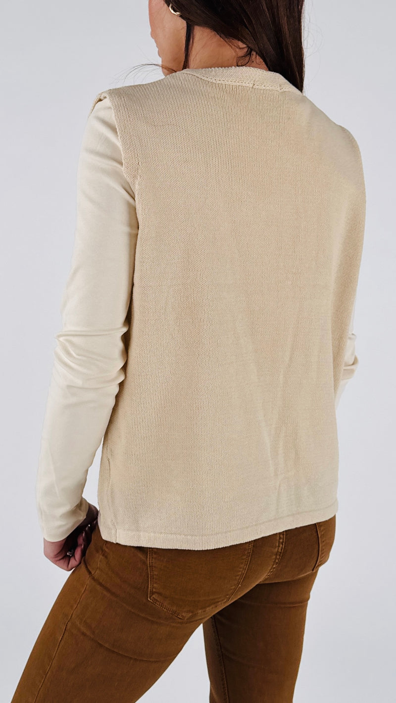 Gilet fiori ricamati