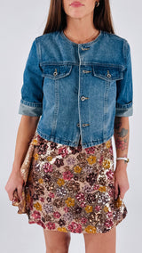 Giacchina jeans crop