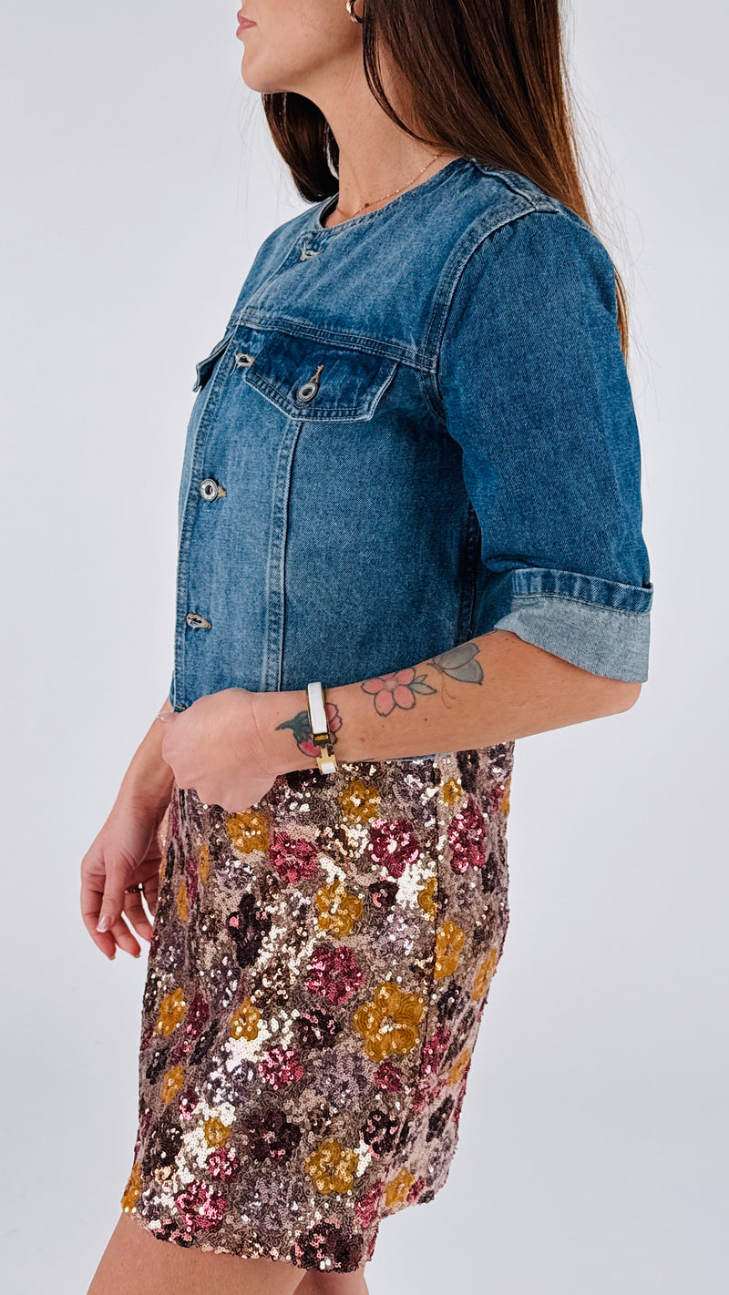 Giacchina jeans crop
