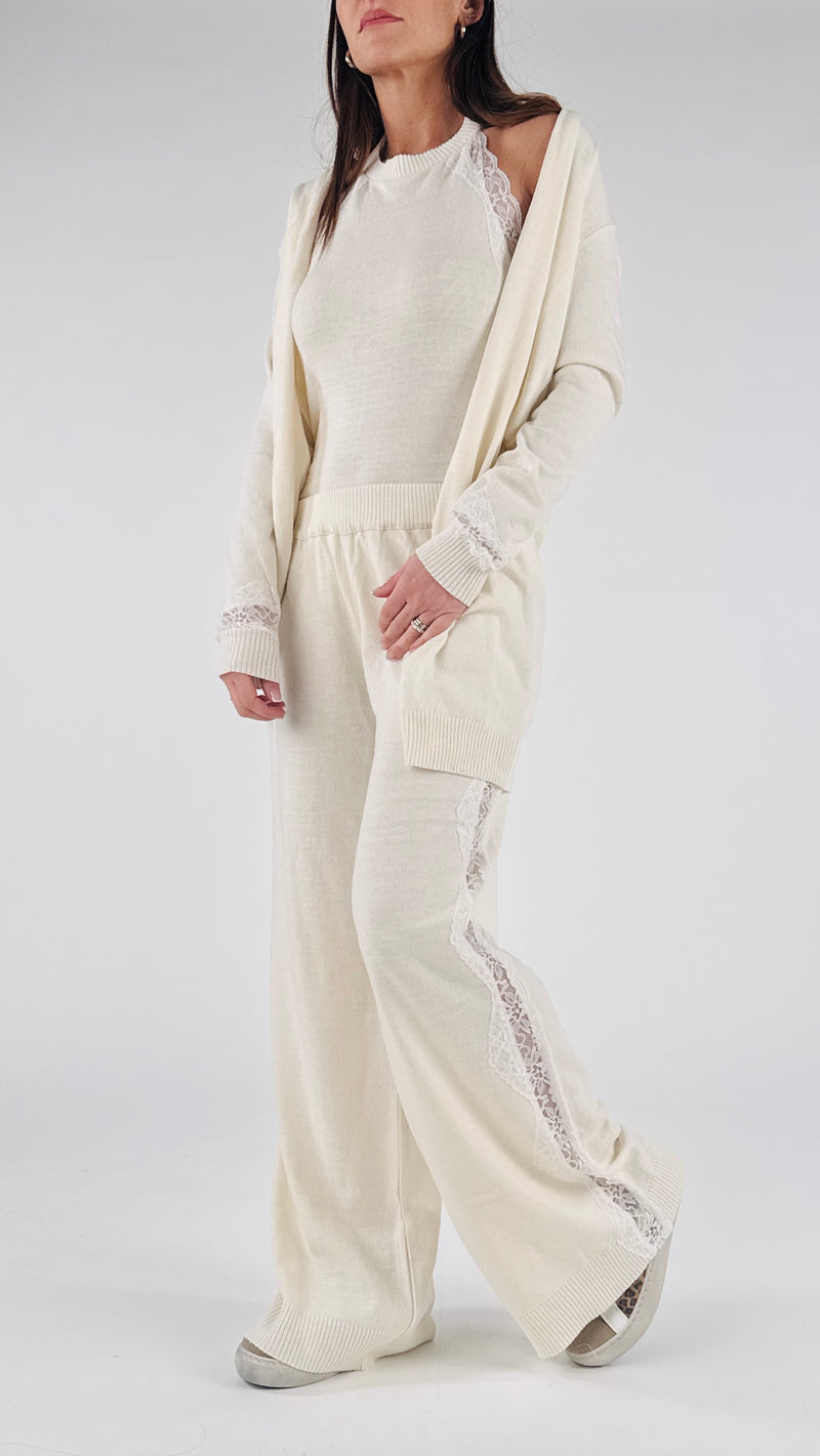 Trittico cotone+pizzo H.