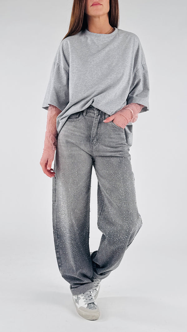 T-shirt over manica pizzo T.