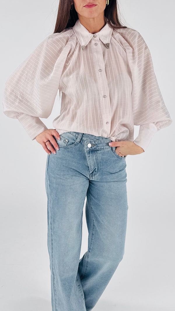 Camicia baloon collo punte