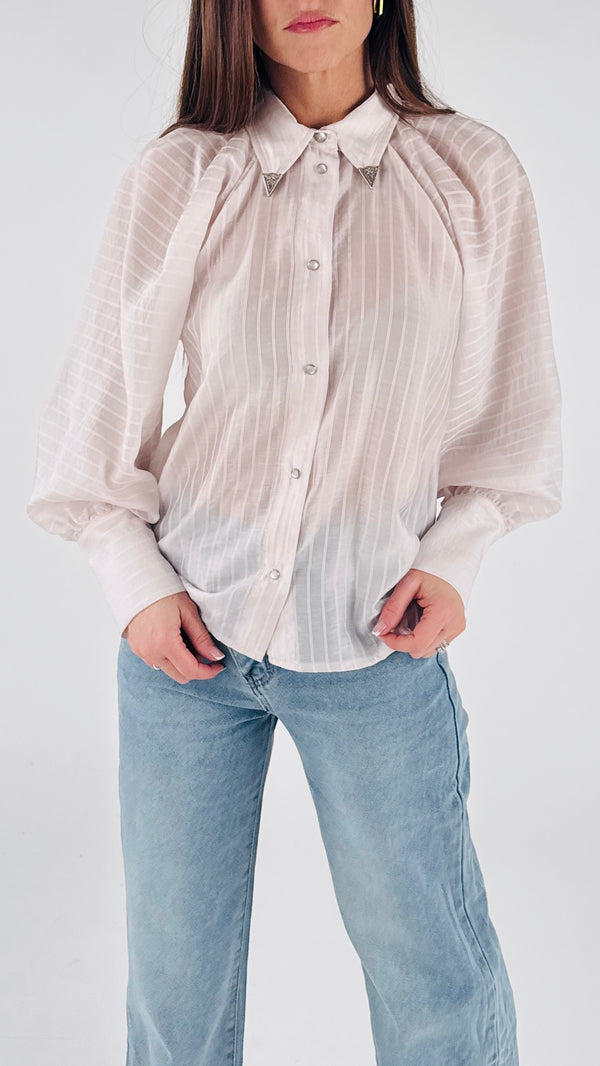 Camicia baloon collo punte
