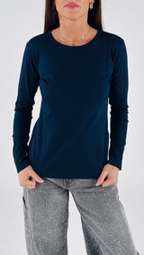 T-shirt fiammata manica lunga