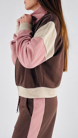 Felpa collo color T.