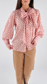 Camicia mussola fiocco pois T.
