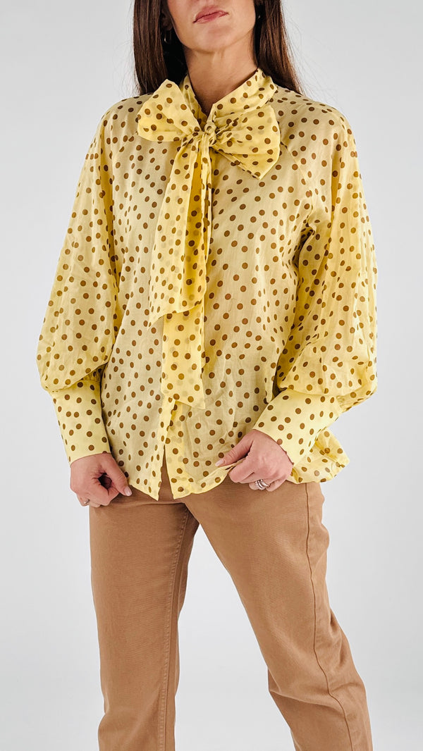 Camicia mussola fiocco pois T.