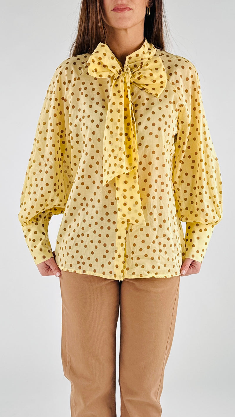 Camicia mussola fiocco pois T.