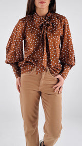 Camicia mussola fiocco pois T.