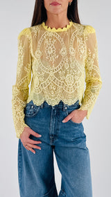 Camicina crop pizzo T.