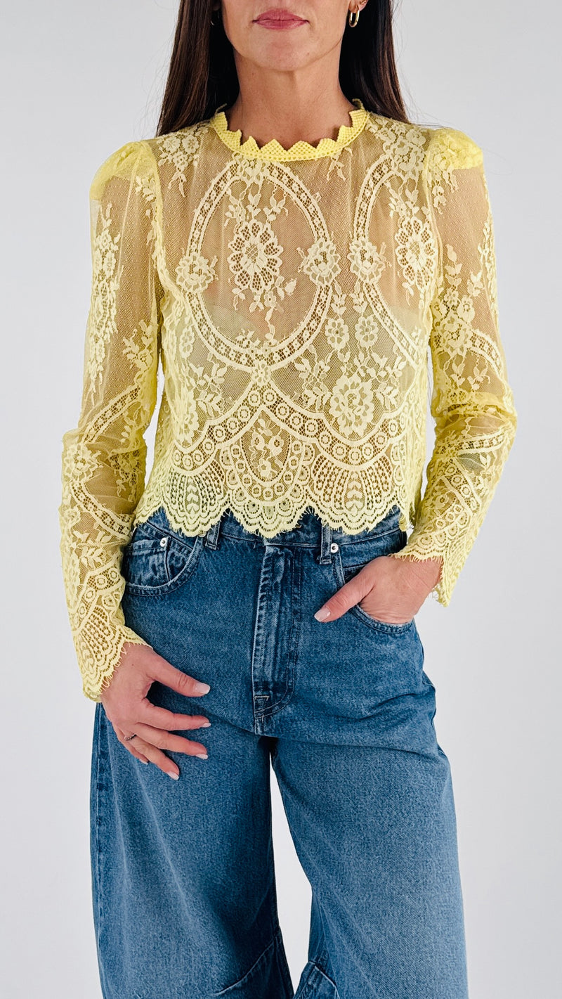 Camicina crop pizzo T.