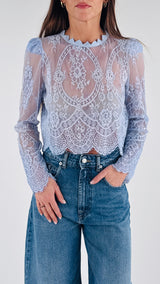 Camicina crop pizzo T.