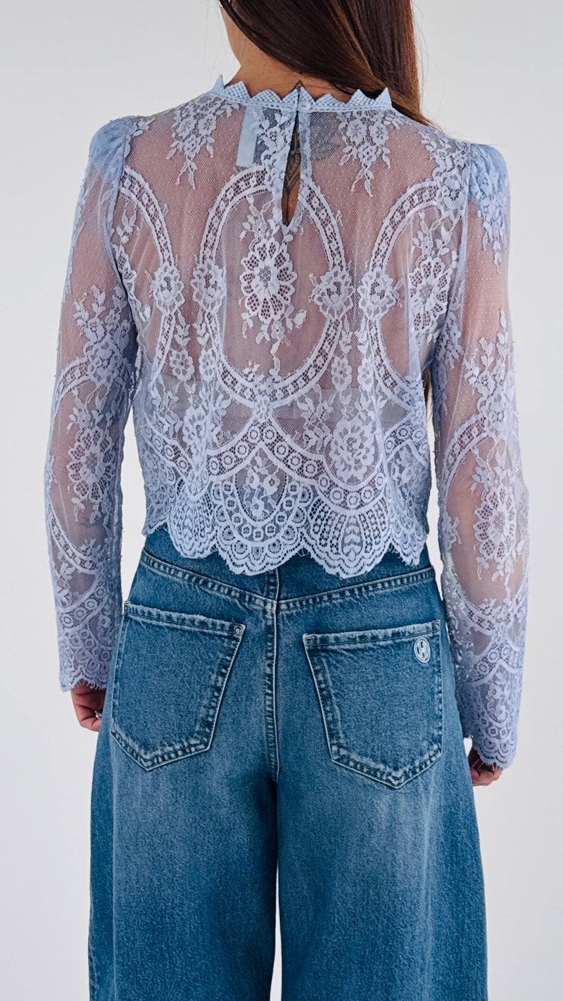 Camicina crop pizzo T.