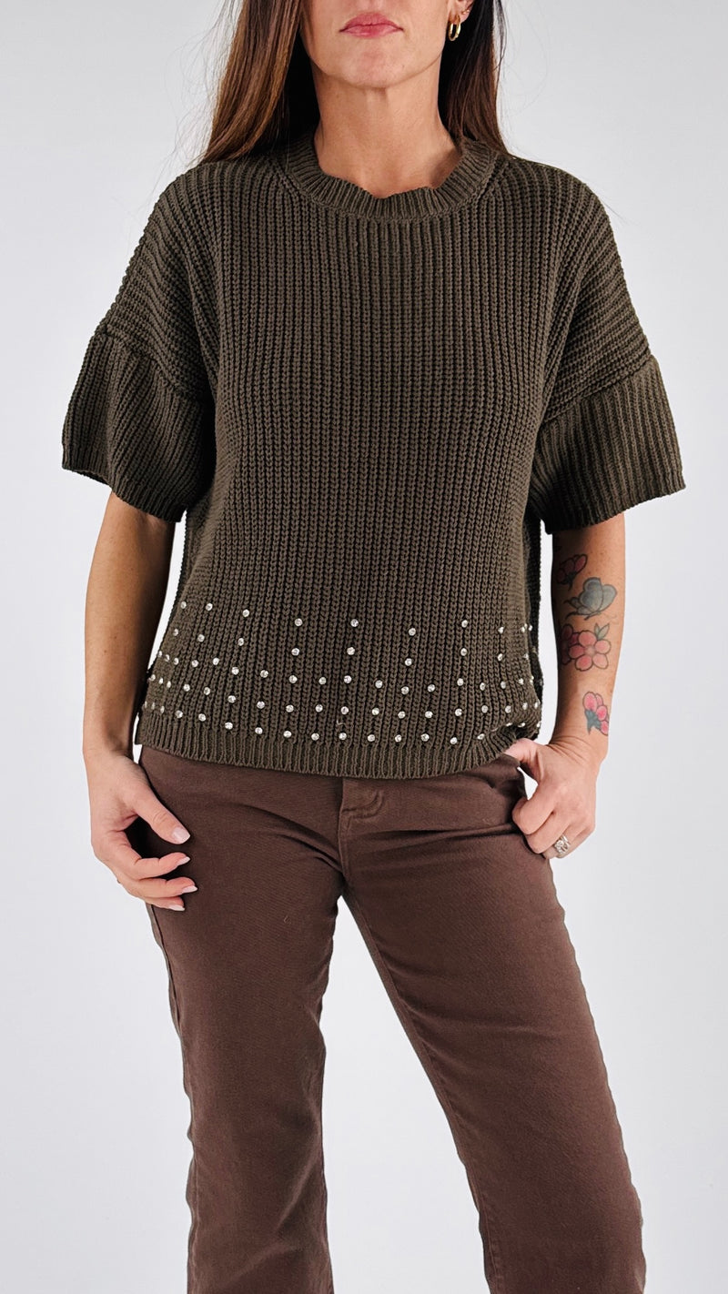 Pull costa inglese strass Vic.