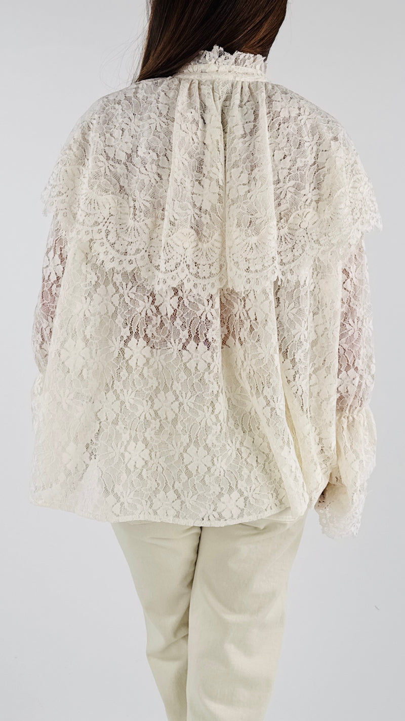 Camicia macramè mantellina T.