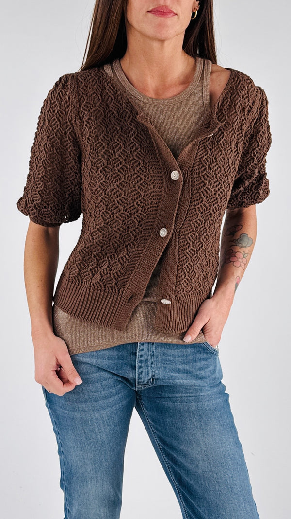 Cardiganino crochet gioiello H.