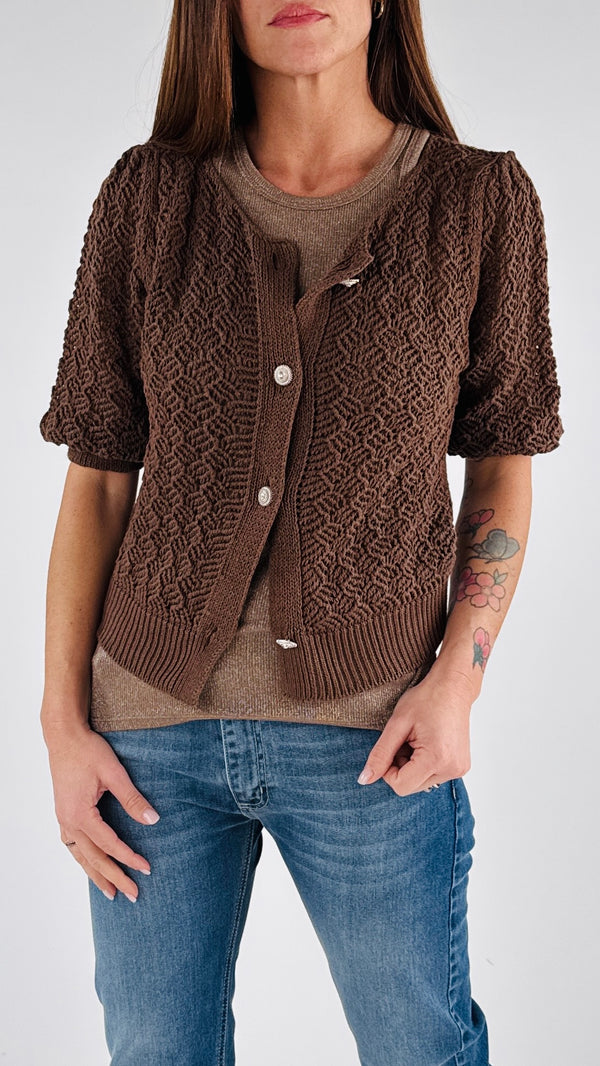Cardiganino crochet gioiello H.