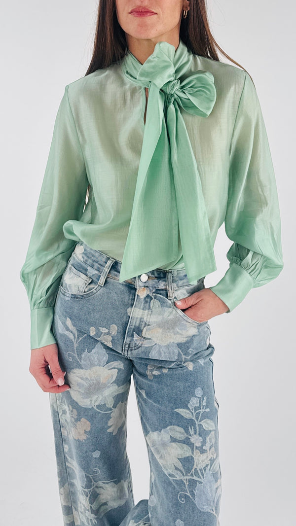 Camicia fiocco organza H.