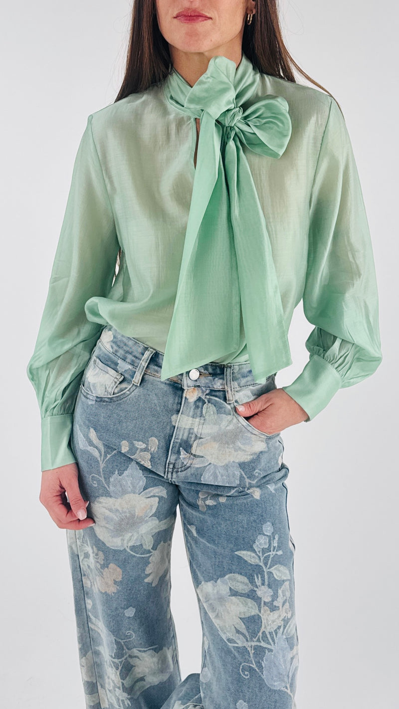 Camicia fiocco organza H.