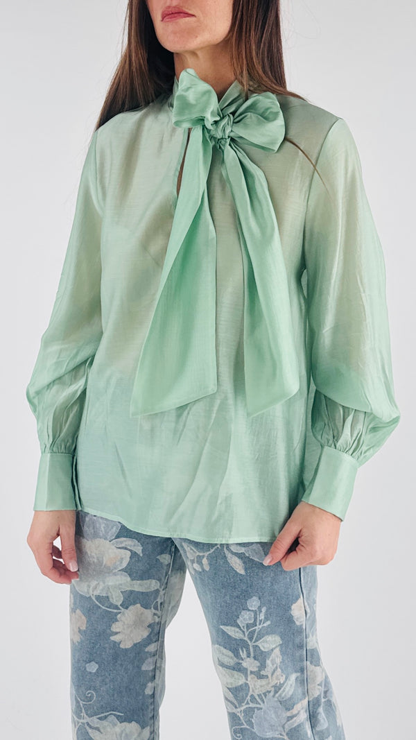Camicia fiocco organza H.