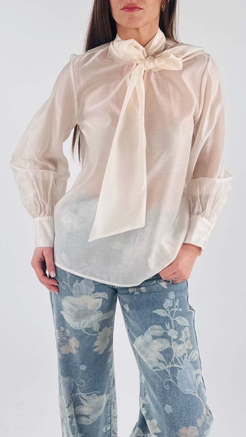 Camicia fiocco organza H.