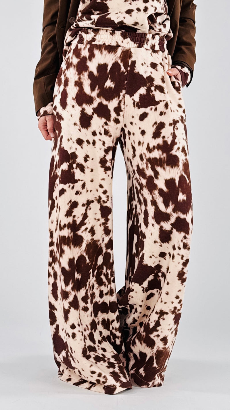 Pantalone palazzo felpa macchia H.