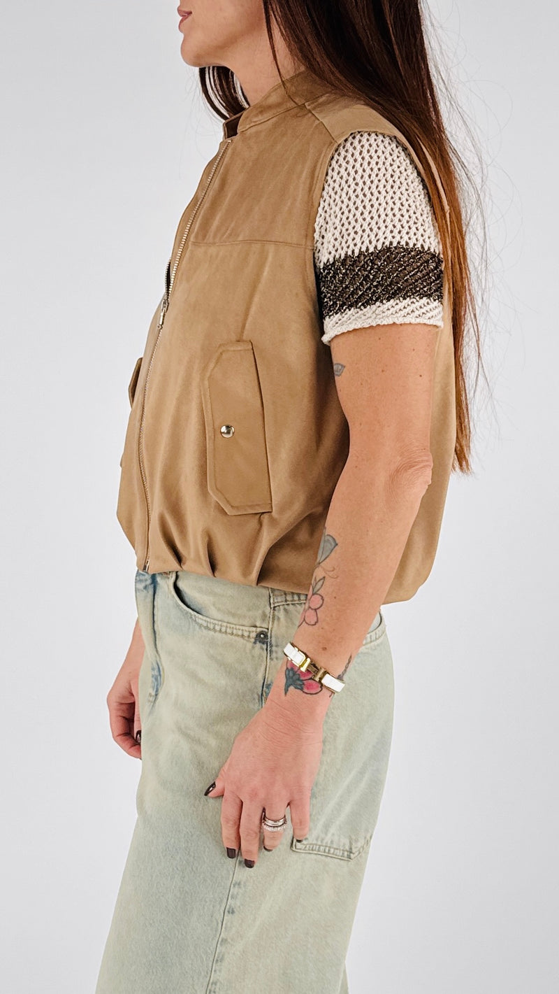 Bomber smanicato elasticato H.
