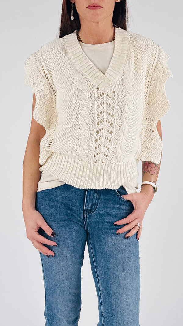 Gilet aletta uncinetto Vic.