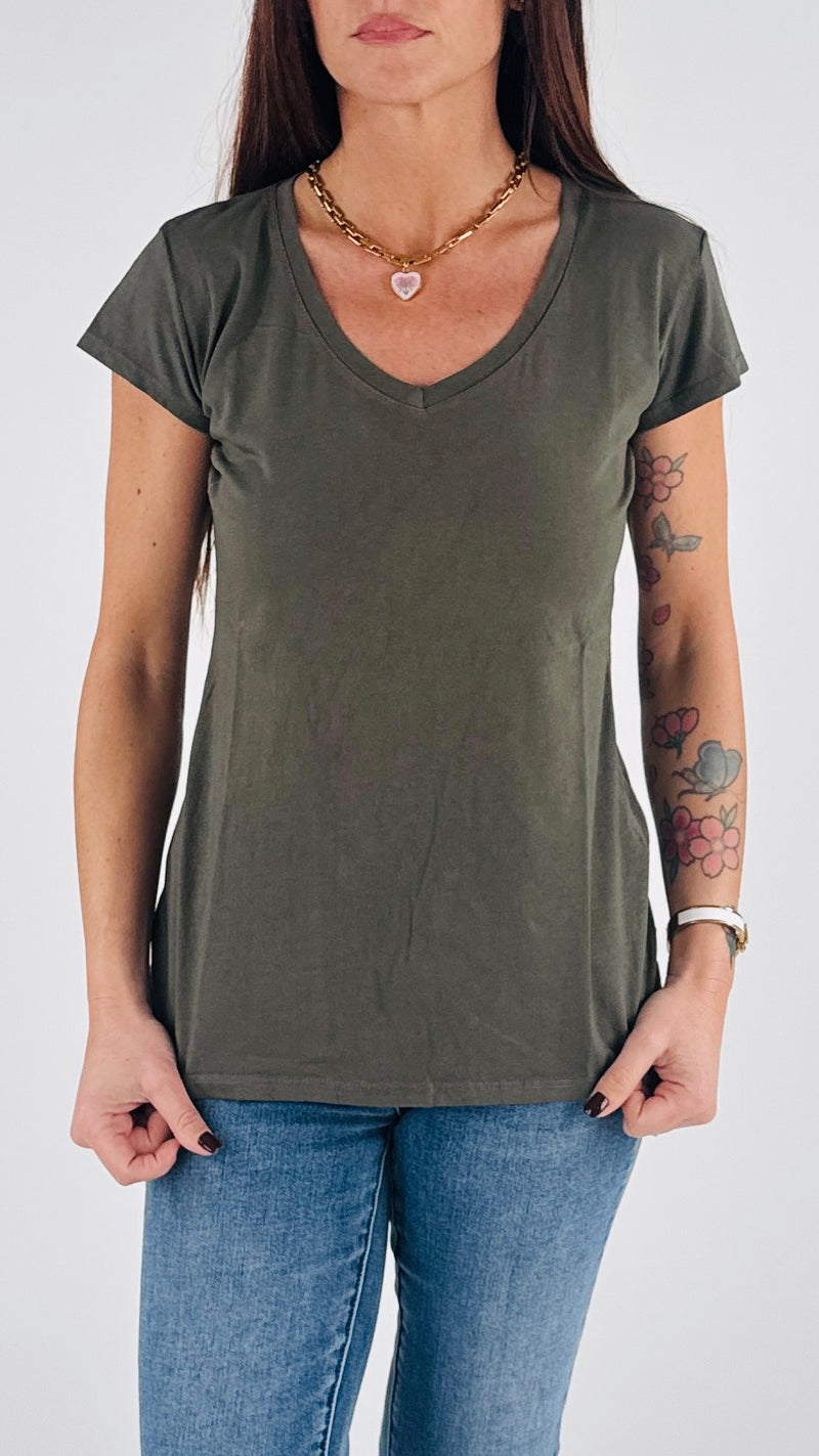 T-shirt V fiammata m/m