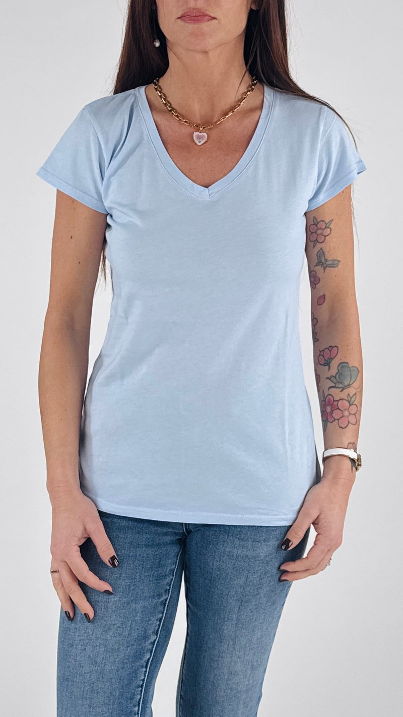 T-shirt V fiammata m/m