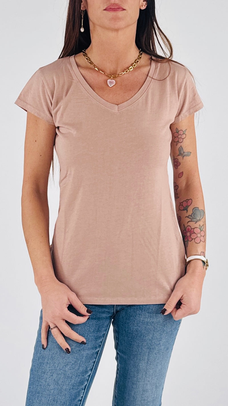 T-shirt V fiammata m/m