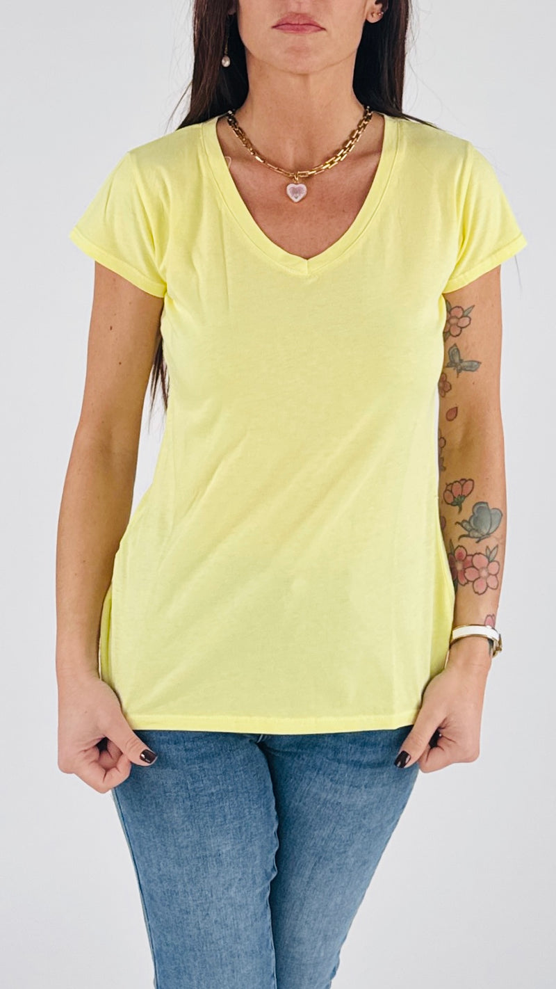 T-shirt V fiammata m/m