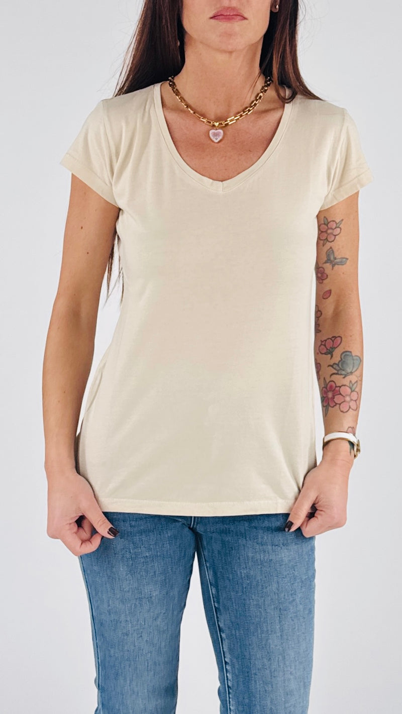 T-shirt V fiammata m/m