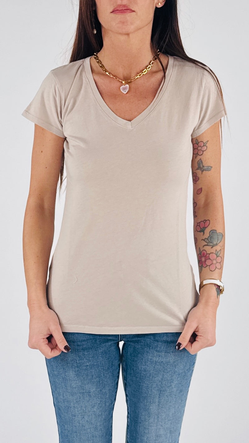 T-shirt V fiammata m/m