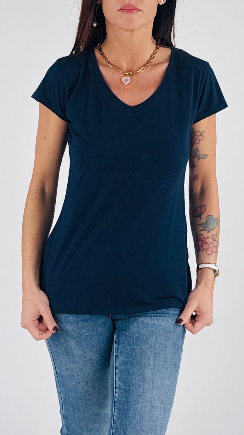 T-shirt V fiammata m/m