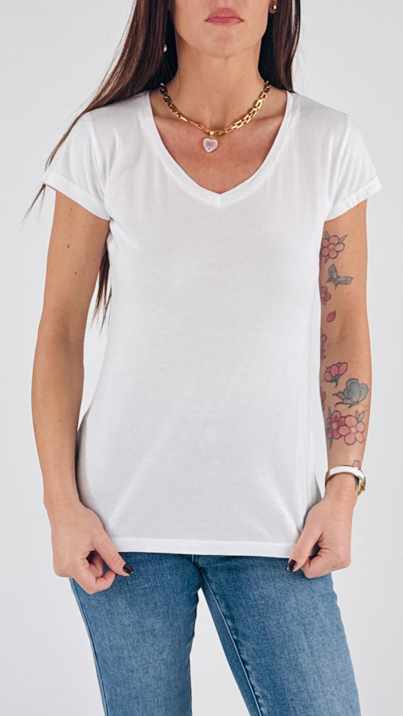 T-shirt V fiammata m/m
