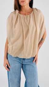 Blusa palloncino strass H.