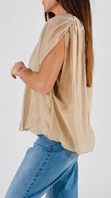 Blusa palloncino strass H.