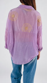 Camicia ricami papaveri T.