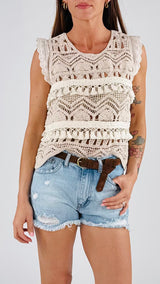 Canotta crochet nappine+san gallo You