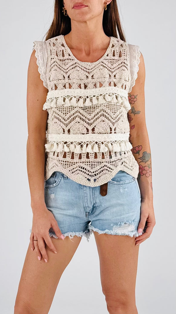 Canotta crochet nappine+san gallo You