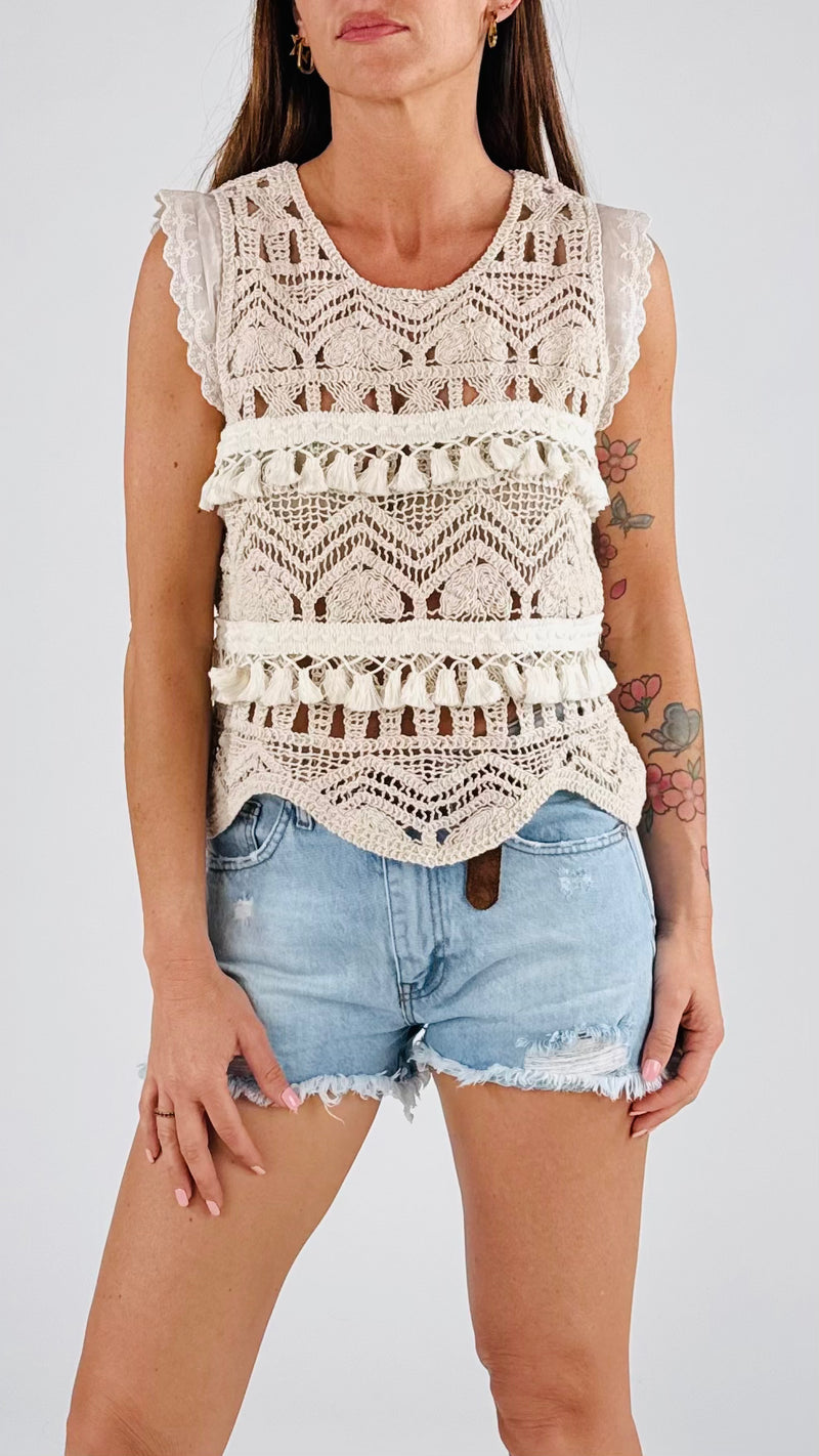 Canotta crochet nappine+san gallo You