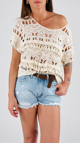T-shirt crochet+nappine You