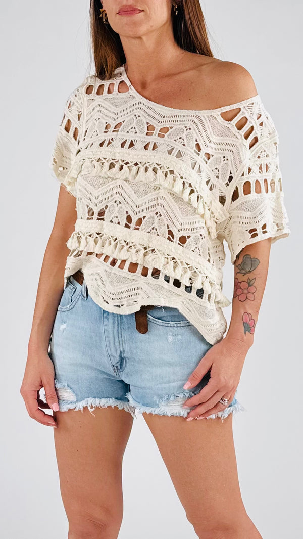 T-shirt crochet+nappine You