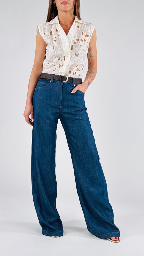 Tuta denim+camicina ric T.