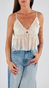 Micro top elasticato dietro H.