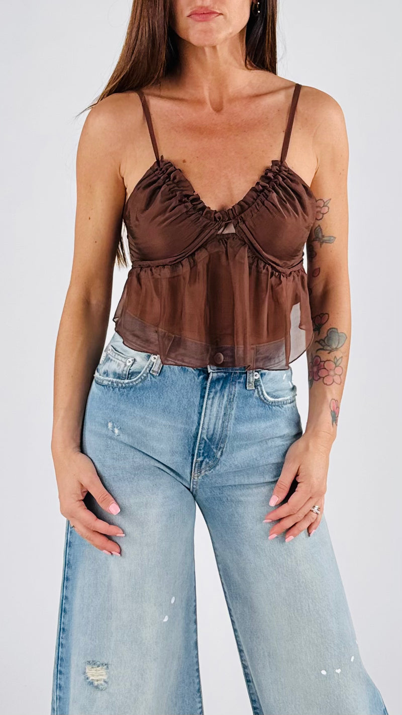 Micro top elasticato dietro H.